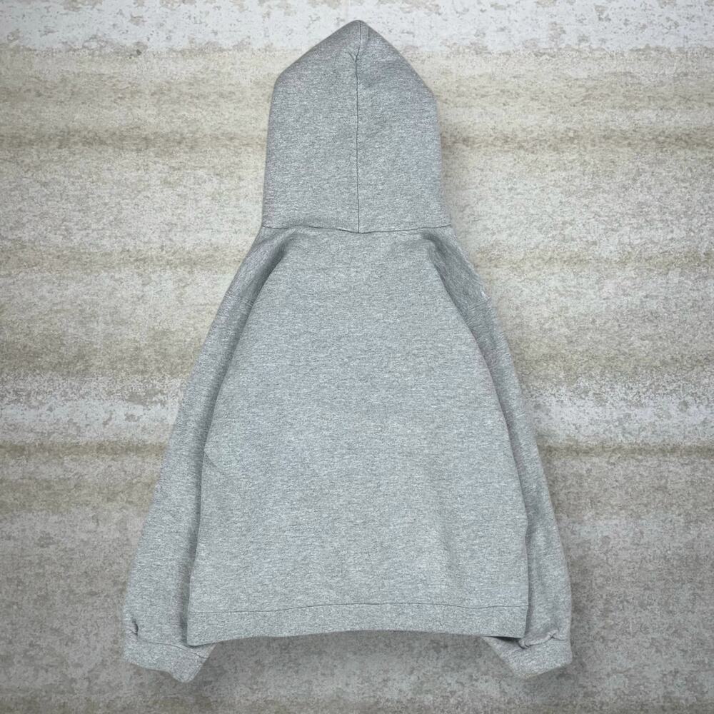 Vintage 90s Nike Hoodie Youth L Grey Red Spellout Cotton Pullover USA Made - Picture 2 of 3